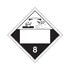 39087 by JJ KELLER - Class 8 Corrosive Placard - Blank, Imprinted, 176 lb., Polycoated Tagboard, No Adhesive