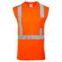 JJ Keller 65143 T-Shirt SAFEGEAR™ Hi-Vis Sleeveless T-Shirt With Pocket, Type R Class 2 - 3XL, Orange