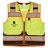 67503 by JJ KELLER - SAFEGEAR™ Black Bottom Safety Vest Type R Class 2 - 6XL/7XL, Zipper Closure