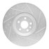 631-11033L by DYNAMIC FRICTION COMPANY - Brake Rotor - Drilled and Slotted - Silver