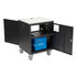 241659PBK40 by GLOBAL INDUSTRIAL - Mobile Powered Audio Visual Cart - with Lockable Cabinet, Black, 40AH Battery