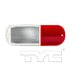 TYC 17-5075-01 Back Up Light Lens / Housing Back Up Light Lens / Housing