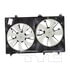 TYC 622000 Dual Radiator and Condenser Fan Assembly Cooling Fan Assembly
