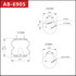 AB-6905 by POWER10 PARTS - Air Spring - Double Convoluted
