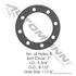 Automann 180.10613 Wheel Hub Drive Axle Shaft Flange Gasket, 8 Holes, 7.00" Bolt Circle, 5.75" ID, 11/16" Bolt
