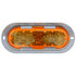 60272Y by PACCAR - Auxiliary Turn Signal Light - 60 Series, Yellow, Oval, LED, 26 Diodes, Gray Flange Mount, Fit N' Forget