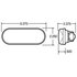 60204C by PACCAR - Back Up Light - 60 Series, Clear, Oval, Incandescent, 1 Bulb, Grommet Mount, PL-2, 12V