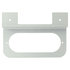 60733 by PACCAR - Marker Light Mounting Bracket - Gray, Steel, 2-Screw Bracket Mount, For use in Oval Shape 60 Series Lights, Notch Flange