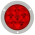 44032R by PACCAR - Brake / Tail / Turn Signal Light - Super 44, Red, Round, LED, 6 Diodes, Flange Mount, Fit N' Forget, Straight PL-3 Female, 12V