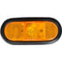 60015Y by PACCAR - Turn Signal Light - 60 Series, Yellow, Oval, Incandescent, Black Grommet Mount, PL-3, 12V