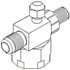 FT0184 by UNIVERSAL AIR CONDITIONER (UAC) - A/C Refrigerant Hose Fitting -- Steel 90º Rotalock Compressor Fitting w/ Svc Port