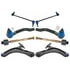 MKIT10044 by MEVOTECH - Suspension Kit - Front, 8-Piece Front End Supreme Steering and Suspension