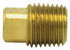 109-A by TECTRAN - Air Brake Pipe Head Plug - Brass, 1/8 in. Pipe Thread Size, Square Head Plug