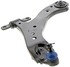 CMS861301 by MEVOTECH - Suspension Control Arm and Ball Joint Assembly - Front, LH, Lower, Stamped Steel, Greaseable