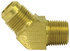 54-6B by TECTRAN - Flare Fitting - Brass, 3/8 in. Tube Size, 1/4 in. Pipe Thread, 45 deg. Elbow