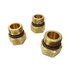 FG90011 by PACCAR - Pipe Fitting - Female to Metric Thread, Brass, 0.5" Thread 1, M27 x 2 Thread 2