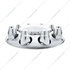 10135 by UNITED PACIFIC - Axle Cover - Dome, Front, Chrome, ABS Plastic, with 33mm Standard Style Push-On Nut Covers