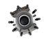 CON10082219 by CONMET - Axle Hub Assembly - Iron PreSet R Drive, Brake Drum, Aluminum Wheels, with ABS Tone Ring