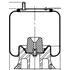 65807 by CONTITECH - Aluminum Base Air Spring - 15.5 in. Design Height, 12.6 in. Max Diameter, 24.6 in. Max Height