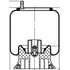 ContiTech 64340 Suspension Air Spring Kit Suspension Air Spring Kit - 15.5 in. Design Height, 12.6 in. Max Diameter, 24.6 in.