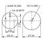 68120 by CONTITECH - Air Spring - 10 in. Design Height, 3300 lb Load at 100 PSI, 8.5 in. Max Diameter (AS5405)