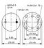 77203 by CONTITECH - Rolling Lobe Air Spring - 9 in. Design Height, 12.6 in. Max Diameter, 7200 lb Load at 100 PSI