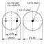 64460 by CONTITECH - Single Air Spring - 9 10-12 P 495, 7100 lb at 100 PSI, 12.6 in. Max Diameter (AS9365)