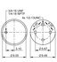 64287 by CONTITECH - Rolling Lobe Air Spring - 9 in. Design Height, 12.6 in. Max Diameter, 16.8 in. Max Height (AS9270)