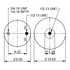 ContiTech 77614 Suspension Air Spring Kit 9 10S-16 S 382 Freightliner