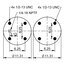 64543 by CONTITECH - Double Convoluted Air Spring - 9.8 in. Design Height, 15.2 in. Max Diameter (FD 530-22 311)