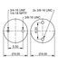 64573 by CONTITECH - Air Spring - 12 in. Design Height, 6800 lb Load at 100 PSI, 12.8 in. Max Diameter