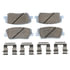 Custom Accessories AXCD1284 Disc Brake Pad Set - Rear, Ceramic, with Hardware, FMSI D1284
