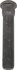 610-0095.10 by DORMAN - Wheel Lug Stud - Serrated Stud, M22 x 1.5 Thread, 25.65mm Knurl, 107.95mm Length, Black, Carbon Steel, Grade 8, Round Shoulder