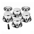 TR082-TWCS by TORQUE PARTS - Wheel Cover Set - Universal, Chrome, with 33mm Screw-On Lug Nut Covers and Installation Tool, for Front and Rear Axles