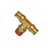 TR38SBT14 by TORQUE PARTS - PTC Brass Fitting - 3/8" OD x 1/4" NPT Male x 3/8" OD Male Branch Tee Swivel