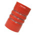 TRCAC3060 by TORQUE PARTS - Air Cooler Hump Hose - Silicone Charge, 3" x 6", 100 PSI, with Three Rings, Red, for Semi Trucks