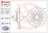 08.8843.2X by BREMBO - Premium UV Coated Rear Xtra Cross Drilled Brake Rotor