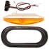 60083Y by TRUCK-LITE - 60 Economy, Incandescent, Yellow Oval, 1 Bulb, Front/Park/Turn, Black PVC, Grommet Mount, 12V, PL-3, Stripped End/Ring Terminal, Kit
