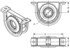 210433-1X by DANA - 1480 Series Drive Shaft Center Support Bearing - 1.57 in. ID, 2.00 in. Width Bracket