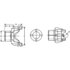6.5-4-1891-1 by DANA - 1810 Series Differential End Yoke - Non-Assembly, Steel, HR Yoke Style, 16 Spline
