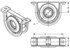 210121-1X by DANA - 1710 Series Drive Shaft Center Support Bearing - 1.96 in. ID, 2.25 in. Width Bracket