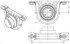 212144-1X by DANA - Drive Shaft Center Support Bearing - 1.57 in. ID, 1.52 in. Width Bracket