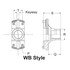 7C-4-101 by DANA - 7C Series Drive Shaft End Yoke - Steel, 17 Spline, WB Yoke Style, Splined Hole