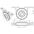 5017410 by DANA - 1410 Series Drive Shaft Center Support Bearing - 1.57 in. ID, 1.00 in. Width Bracket