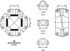 5-11111X by DANA - Universal Joint; Greaseable; Spicer Italcardano 11C Series Wing Style HWD x HWD