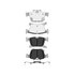 68318171AB by MOPAR - Disc Brake Pad Set - Rear, for 2017-2020 Chrysler Pacifica/Voyager
