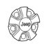 1WG49S4AAB by MOPAR - Wheel Cover - For 2014-2022 Jeep Cherokee