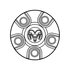 1XP54S4AAA by MOPAR - Wheel Cap - with RAM Heads Logo, For 2013-2022 Ram