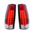 110545 by UNITED PACIFIC - Tail Light - LED, Red/Clear Lens, for 1988-1998 Chevy & GMC Truck