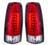 110545 by UNITED PACIFIC - Tail Light - LED, Red/Clear Lens, for 1988-1998 Chevy & GMC Truck